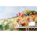 SAMOLEPÍCÍ TAPETA MALOVANÉ MÁKY NA LOUCE - OBRAZY - TOTÁLNÍ VÝPRODEJ 🔥