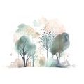 WALLPAPER SOFT PAINTED FOREST - WALLPAPERS WITH IMITATION OF PAINTINGS - WALLPAPERS