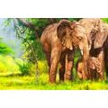 SELF ADHESIVE WALLPAPER ELEPHANT FAMILY - SELF-ADHESIVE WALLPAPERS - WALLPAPERS