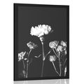 POSTER ELEGANT BLACK AND WHITE FLOWERS - BLACK AND WHITE - POSTERS