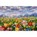 SELF ADHESIVE WALLPAPER OIL PAINTING WILD FLOWERS - SELF-ADHESIVE WALLPAPERS - WALLPAPERS