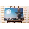 CANVAS PRINT FOLDED STONES IN A MOONLIGHT - PICTURES FENG SHUI - PICTURES