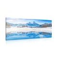 TABLEAU SUR TOILE – PAYSAGE ENNEIGÉ DANS LES ALPES - TABLEAUX DE LA NATURE ET DES PAYSAGES - TABLEAUX