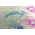 WANDBILD BLUMEN IN ROSA AQUARELL - BILDER BLUMEN - BILDER