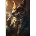 WANDBILD TIERISCHER GANGSTER WOLF - WANDBILDER TIERISCHE GANGSTER - BILDER