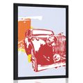 POSTER RETRO CAR WITH AN ABSTRACTION - CARS - POSTERS