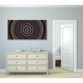 CANVAS PRINT MANDALA WITH A SUN PATTERN IN SHADES OF PURPLE - PICTURES FENG SHUI - PICTURES