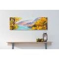 CANVAS PRINT SCENERY OF A MOUNTAIN LAKE - PICTURES OF NATURE AND LANDSCAPE - PICTURES