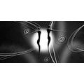 CANVAS PRINT ETHNIC LOVE IN BLACK AND WHITE - BLACK AND WHITE PICTURES - PICTURES