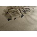 CANVAS PRINT ROSES IN A VASE IN SEPIA - BLACK AND WHITE PICTURES - PICTURES