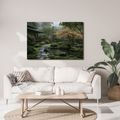 TABLEAU SUR TOILE – JARDIN JAPONAIS DANS LA BRUME - TABLEAUX FORÊT - TABLEAUX