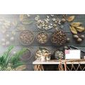 WALL MURAL MIX OF NUTS IN BOWLS - WALLPAPERS FOOD AND DRINKS - WALLPAPERS