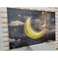 CANVAS PRINT GIRL ON THE MOON - PICTURES OF PEOPLE - PICTURES