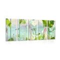 5-PIECE CANVAS PRINT ABSTRACT PARADISE - PICTURES OF TREES AND LEAVES - PICTURES