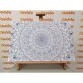 WANDBILD DETAILLIERTES DEKORATIVES MANDALA IN BLAU - BILDER MIT FENG SHUI-MOTIVEN - BILDER