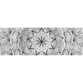 CANVAS PRINT ABSTRACT ETHNIC MANDALA IN BLACK AND WHITE - BLACK AND WHITE PICTURES - PICTURES