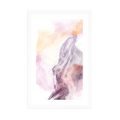 POSTER WITH MOUNT PASTEL SILHOUETTE OF A WOMAN - MOTIFS FROM OUR WORKSHOP - POSTERS