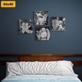 CANVAS PRINT SET HEAVENLY PEACE IN BLACK AND WHITE - SET OF PICTURES - PICTURES