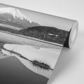 FOTOTAPETA JAPANSKA PLANINA FUJI U CRNO-BIJELOM - CRNO-BIJELE TAPETE - TAPETE