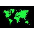 SELF ADHESIVE WALLPAPER GREEN MAP ON A BLACK BACKGROUND - SELF-ADHESIVE WALLPAPERS - WALLPAPERS