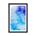 POSTER WITH MOUNT BLUE-PURPLE ABSTRACT ART - ABSTRACT AND PATTERNED - POSTERS