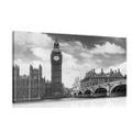 QUADRO BIG BEN A LONDRA IN BIANCO E NERO - QUADRI BIANCO E NERO - QUADRI