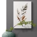 CANVAS PRINT MINIMALIST LEAF IN MOTION - PICTURES OF TREES AND LEAVES - PICTURES