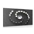 CANVAS PRINT HARMONIOUS YIN AND YANG - BLACK AND WHITE PICTURES - PICTURES