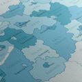OBRAZ ELEGANTNÁ MODRÁ MAPA MAĎARSKA - OBRAZY MAPY - OBRAZY