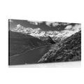CANVAS PRINT PATAGONIA NATIONAL PARK IN ARGENTINA IN BLACK AND WHITE - BLACK AND WHITE PICTURES{% if product.category.pathNames[0] != product.category.name %} - PICTURES{% endif %}