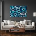 TABLEAU SUR TOILE – YEUX TURQUOISE ABSTRAITS - TABLEAUX PAR THÈME - TABLEAUX