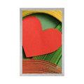 POSTER HEART WITH AN ABSTRACT BACKGROUND - POSTERS FOR CHILDREN ROOM - POSTERS