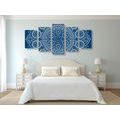 5-PIECE CANVAS PRINT DELICATE ETHNIC MANDALA - PICTURES FENG SHUI - PICTURES