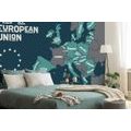 SELF ADHESIVE WALLPAPER EDUCATIONAL MAP WITH THE NAMES OF EU COUNTRIES - SELF-ADHESIVE WALLPAPERS - WALLPAPERS