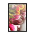 POSTER BOUQUET OF COLORFUL TULIPS - FLOWERS - POSTERS