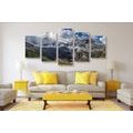 5-PIECE CANVAS PRINT MAJESTIC MOUNTAIN LANDSCAPE - PICTURES OF NATURE AND LANDSCAPE - PICTURES