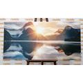 WANDBILD MILFORD SOUND BEIM SONNENAUFGANG - BILDER VON NATUR UND LANDSCHAFT - BILDER