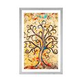 POSTER WITH MOUNT SYMBOL OF THE TREE OF LIFE - FENG SHUI - POSTERS