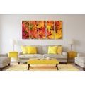 5-PIECE CANVAS PRINT AUTUMN LEAVES - STILL LIFE PICTURES - PICTURES