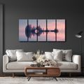 5-TEILIGES WANDBILD GITARRE IN DER LANDSCHAFT - MUSIKBILDER - BILDER