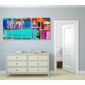 5-PIECE CANVAS PRINT ABSTRACT PAINTING - ABSTRACT PICTURES - PICTURES