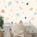 FOTÓTAPÉTA PASZTELL TERRAZZO FORMÁK - TAPÉTÁK GYEREKEKNEK - TAPÉTÁK