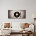 WANDBILD RETRO-DINNER AUF PLATTE - MUSIKBILDER - BILDER