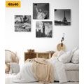 CANVAS PRINT SET CITIES AND HISTORICAL POSTCARDS - SET OF PICTURES - PICTURES