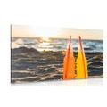 CANVAS PRINT REFRESHING DRINK ON THE BEACH - STILL LIFE PICTURES{% if product.category.pathNames[0] != product.category.name %} - PICTURES{% endif %}