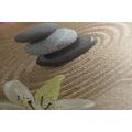 CANVAS PRINT ZEN STONES IN THE SAND - PICTURES FENG SHUI - PICTURES