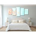5-PIECE CANVAS PRINT SEA ABSTRACTION - ABSTRACT PICTURES{% if product.category.pathNames[0] != product.category.name %} - PICTURES{% endif %}