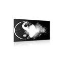 CANVAS PRINT YIN AND YANG SYMBOL IN BLACK AND WHITE - BLACK AND WHITE PICTURES - PICTURES