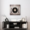 WANDBILD MUSIKTELLER MIT BESTECK - MUSIKBILDER - BILDER