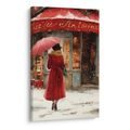 OBRAZ ZIMNÍ ELEGANCE V ČERVENÉ - VÁNOČNÍ A ZIMNÍ OBRAZY - OBRAZY